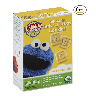Earth's Best Organic Letter of the Day Cookies, Very Vanilla, 5.3 Ounce (Pack of 6)  $8.46