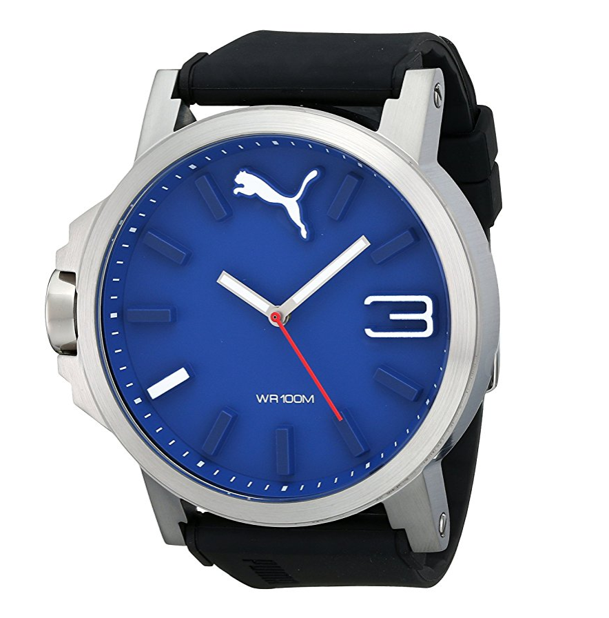 PUMA彪馬 PU102941001 Ultrasize男子運動腕錶, 現僅售$53.95 免運費！