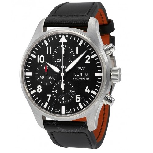 IWC Pilot Black Automatic Chronograph Men's Watch Item No. IW377709, only $3650.00, free shipping after using coupon code