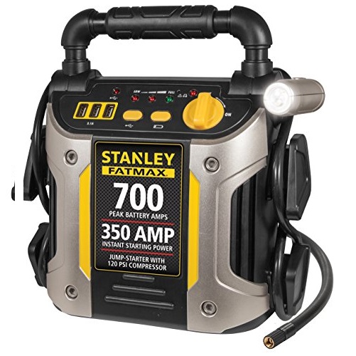 STANLEY FATMAX J7CS Jump Starter: 700 Peak/350 Instant Amps, 120 PSI Air Compressor, Only $36.47, free shipping