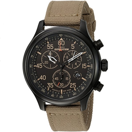 Timex Men's Expedition Field Chrono Black/Tan Canvas Strap Watch $37.99 FREE Shipping