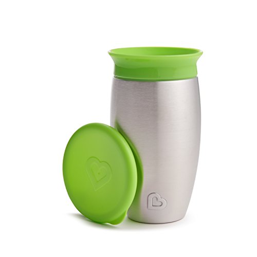 Munchkin Miracle Stainless Steel 360 Sippy Cup, Green, 10 Ounce, Only $13.43