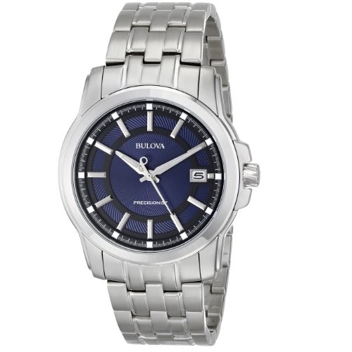 Bulova Men's 96B159 Precisionist Blue Dial and Stainless Steel Watch, Only $115.99, You Save $283.01(71%)