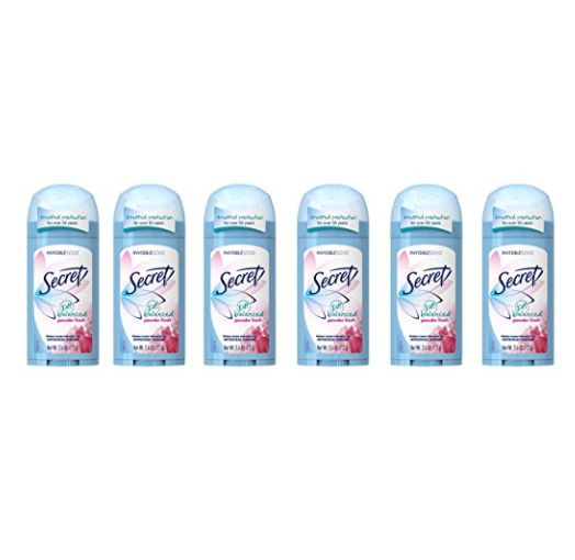 Secret Original Anti-Perspirant/Deodorant, Invisible Solid, Powder Fresh, 2.6 Ounces (Pack of 6) only $8.82
