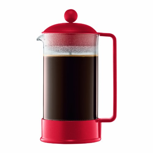 Bodum Brazil 1-Liter 34-Ounce French Press Coffeemaker, Red, Only $10.13, You Save $11.86(54%)