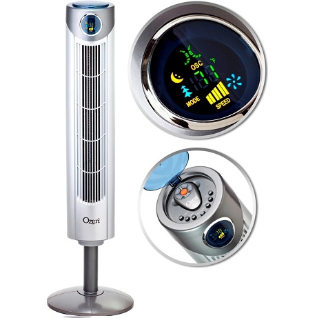 Ozeri Ultra 42” Wind Adjustable Oscillating Noise Reduction Technology Tower Fan, Only $50.35, free shipping
