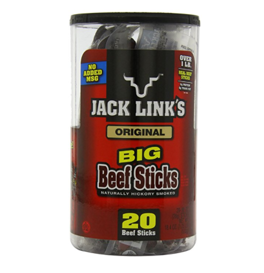 Jack Link's 原味牛肉棒 0.92 oz 20支，現點擊Coupon后僅售$9.74，免運費
