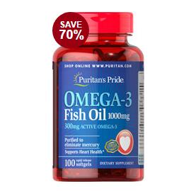 6 for $5.98 Puritan's Pride Omega-3 Fish Oil 1000 mg