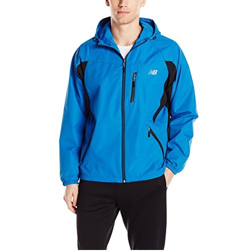 New Balance Men's Polyester Dobby Hooded Jacket with All Motion Trim,  Only $13.20
