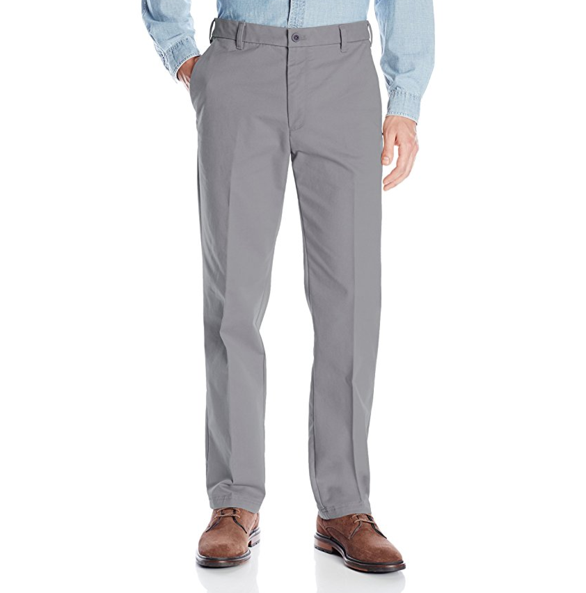 IZOD Men's Performance Stretch Straight Fit Flat Front Chino Pant only $12.03