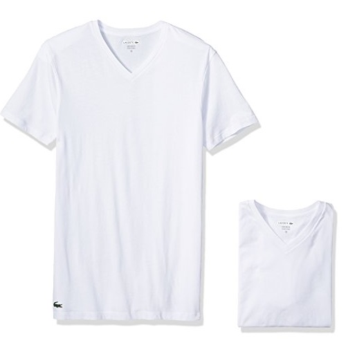 Lacoste 男式短袖全棉V領T恤，2件， 現僅售$29.50，免運費