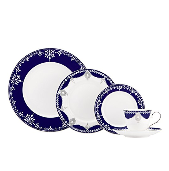 Lenox Marchesa Couture 5-Piece Place Setting, Empire Pearl Indigo only $117.04