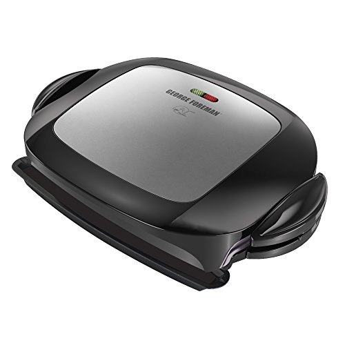 George Foreman GRP472P 5 Serving Removable Plate Grill and Pannini Press, Platinum/Black, Only $23.39, You Save $26.60(53%)
