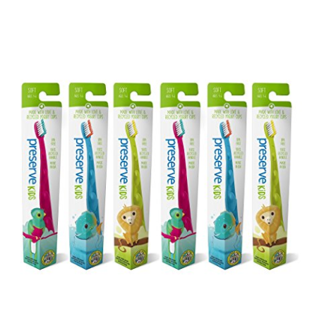 Preserve Kids Toothbrush, Soft Bristles, (Pack of 6) only $3.13