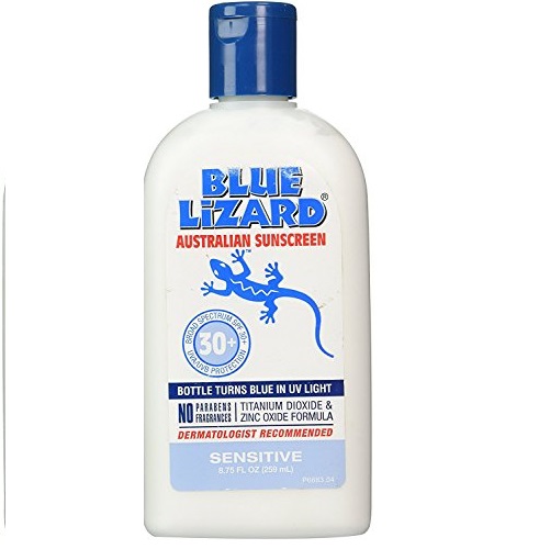 史低價！Blue Lizard 澳大利亞藍蜥蜴敏感肌膚物理防晒乳SPF 30+， 8.75 oz，現僅售$22.99