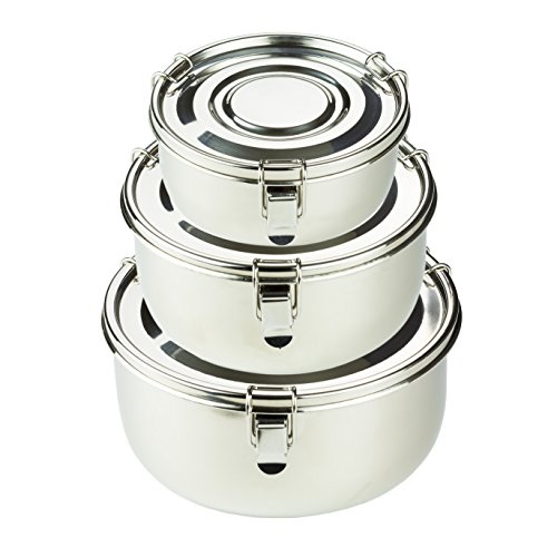 The Fresh Locker Premium Stainless Steel Food Storage Containers -  (Set of 3), Only $$19.99, free shipping