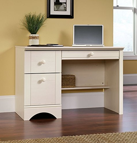 Sauder Harbor View Computer Desk, Antiqued White Finish only $68.55, Free Shipping