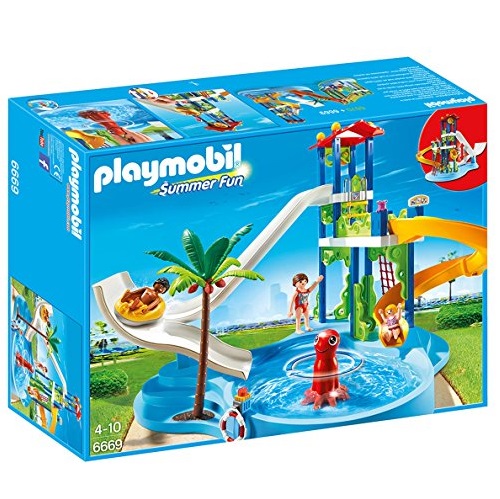 PLAYMOBIL Water Park with Slides Playset, Only $35.17, You Save $24.82(41%)