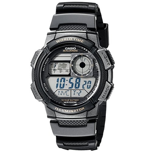 Casio Men's AE-1000W-1AVCF Resin Sport Watch with Black Band, Only $10.23