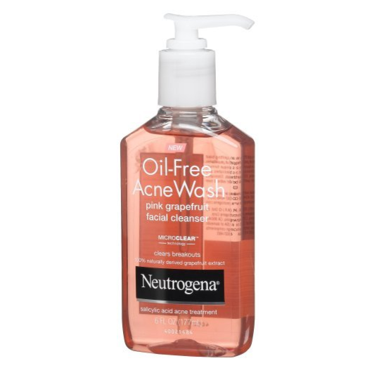 Neutrogena Oil-Free Acne Face Wash With Salicylic Acid, Pink Grapefruit, 6 Fl. Oz. (Pack of 3) only $17.07