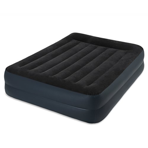 Intex Dura-Beam Standard Series Pillow Rest Raised Airbed w/ Built-in Pillow & Electric Pump, Bed Height 16.5