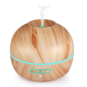 Aromatherapy Essential Oil Diffuser 300ml Ultrasonic Cool Mist Humidifier with 4 Timer Settings  $22.39