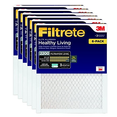 Filtrete Healthy Living Elite Allergen Reduction Filter, MPR 2200, 20 x 20 x 1-Inches, 6-Pack, Only $87.54, free shipping