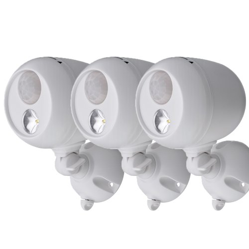 Mr. Beams MB333 Wireless LED Spotlight with Motion Sensor and Photocell, White, 3-Pack, Only $27.17, free shipping