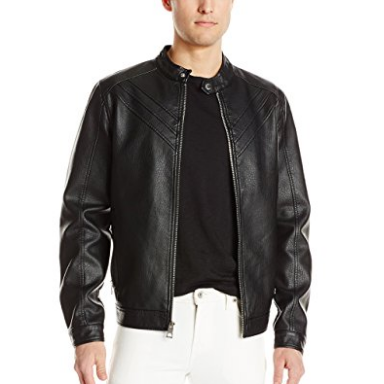 GUESS Men's Logan Moto Faux Leather Jacket $39.12