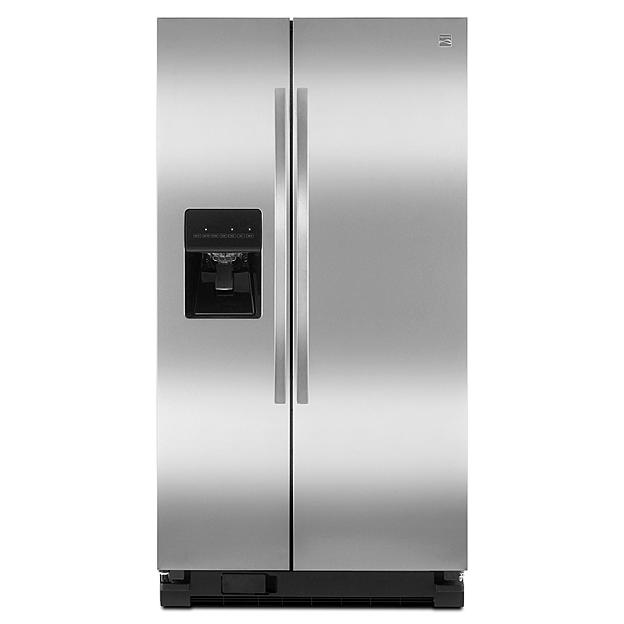 Sears：Kenmore 25.4立方英尺不锈钢双开门冰箱，原价$1349.99，现仅售$799.99，免运费