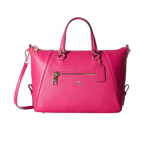 COACH Women's Polished Pebble Leather Primrose Satchel Li/Cerise Handbag, Only $144.99 , free shipping