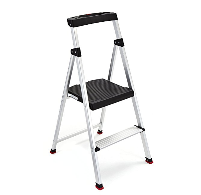 Rubbermaid RMA-2 2-Step Lightweight Aluminum Step Stool with Project Top only $18.50