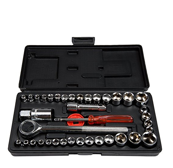 Stalwart 75-HT3013 SAE and Metric 1/4 and 3/8 Drive Socket Set, 40 Piece, Only $4.39 You Save $0.48(7%)