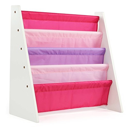 Tot Tutors Kids Book Rack Storage Bookshelf, White/Pink & Purple (Friends Collection), Only $19.76, You Save $27.24(58%)