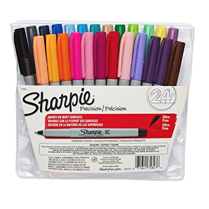 Sharpie Permanent Markers, Ultra Fine Point, Assorted Colors, 24-Count, only $9.10, free shipping after using SS