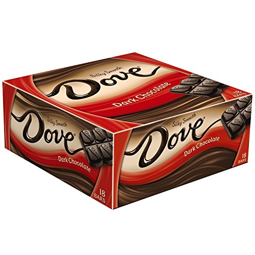 DOVE Dark Chocolate Singles Size Candy Bar 1.44-Ounce Bar 18-Count Box, Only $10.68