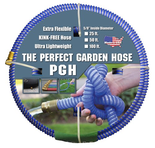 史低價！Tuff-Guard柔軟靈活，永不打結的花園用水管，藍色，5/8吋(標準水管)，50英尺長，現僅售$28.71，免運費