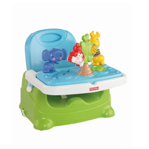 史低价！ Fisher-Price费雪 带玩具架便携式婴幼儿餐椅，原价$36.99，现仅售$15.31
