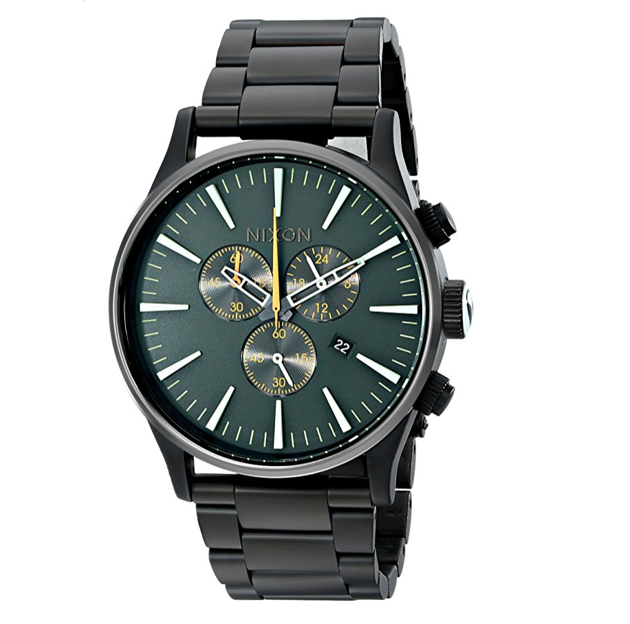 Nixon Men's Geo Volt Sentry Stainless Steel Watch with Link Bracelet only $124.91, Free Shipping