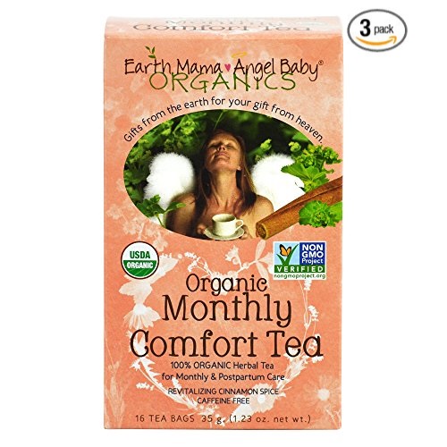 Organic Monthly Comfort Tea for Occasional Cramps and Menstrual Discomfort, 16 Teabags/Box (Pack of 3), Only $10.99, free shipping after using SS