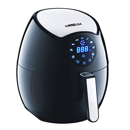 GoWISE USA GW22621 4th Generation Electric Air Fryer, Black, 3.7 QT, 1400W + Recipe Book, Only $60.47