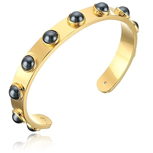 Kate Spade 凱特絲蓓 圓環鑲黑珍珠手鐲，原價$58.00，現僅售$23.41