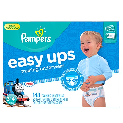史低價！Pampers 幫寶適 男孩用Easy Ups 如廁訓練紙尿褲, Size 3T4T ,148片，原價$49.49，點擊Coupon后僅售$25.56，免運費