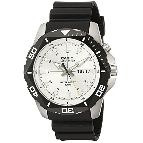 史低價！ Casio卡西MTD-1079D-1AVCF 超亮夜光潛水石英運動腕錶，現僅售 $40.02，免運費
