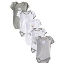 Burt's Bees Baby - Set of 5 Bee Essentials Short Sleeve Bodysuits, 100% Organic Cotton $12.47 FREE Shipping on orders over $25