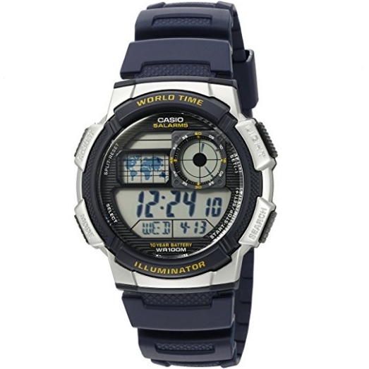 Casio Men's '10-Year Battery' Quartz Resin Automatic Watch, (Model: AE1000W-2AV) $13.59 FREE Shipping on orders over $25