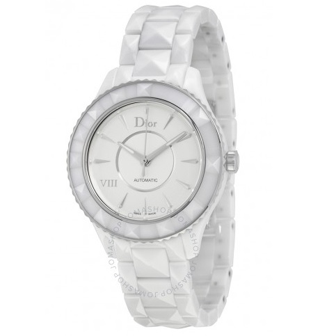 DIOR VIII Automatic White Dial White Ceramic Ladies Watch Item No. CD1245E3C001, only $1495.00, free shipping after using coupon code