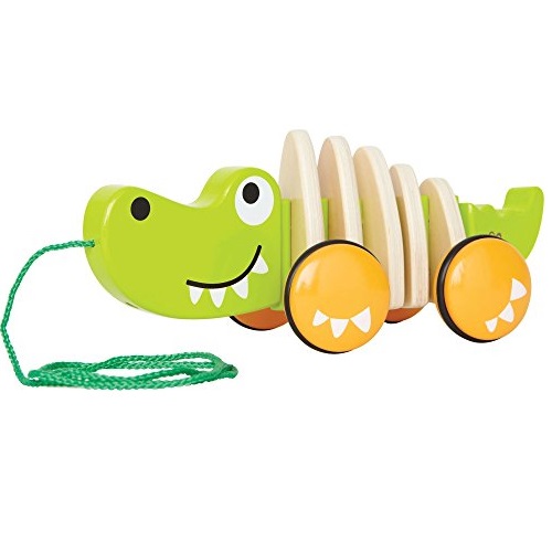 史低價！Hape Walk-A-Long 木質拖拉小鱷魚玩具，原價$24.99，現僅售$12.74