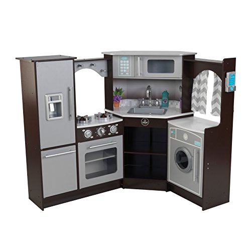 KidKraft Ultimate Corner Play Kitchen with Lights & Sounds, Brown/White, Only $116.53 , free shipping