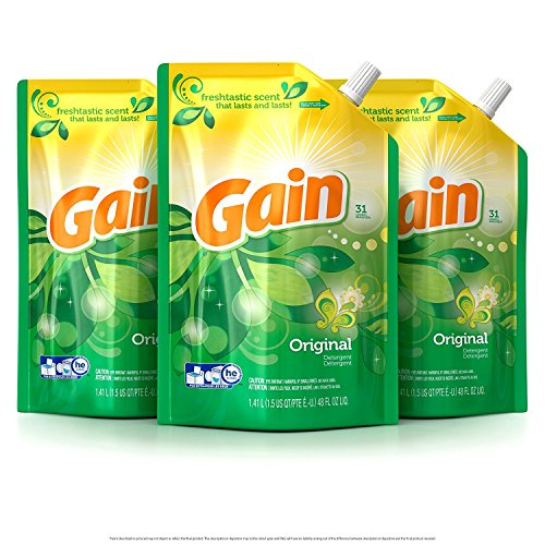 Gain Smart Pouch Liquid Laundry Detergent, Original, 48 Fluid Ounce (Pack of 3), Only $13.00, free shipping after clipping coupon and using SS